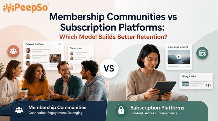 Recurring premium content access compared with community membership perks