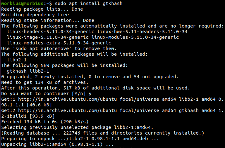 Calculating and comparing a SHA-256 checksum for a downloaded file